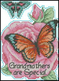 схема для вышивки крестом Специально для бабушки
