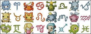 Вышивка крестом Знаки зодиака-детки