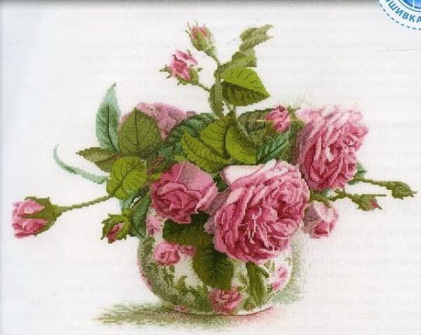 Вышивка крестом Букет роз