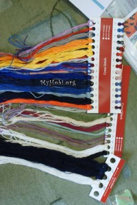 вышивальный процесс - набора Смена дня и ночи