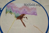 набор для вышивки домик (китай) - процесс вышивки набор для вышивки домик (китай) - процесс вышивки