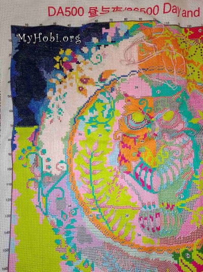 процесс вышивки картины смена дня и ночи