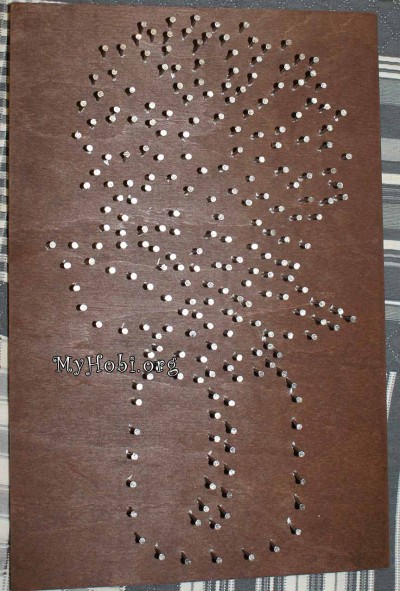 подсолнух в технике стринг-арт 