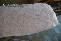 срезаем лишний синтепон