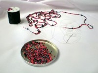 "Воздушка" - объемное колье на леске