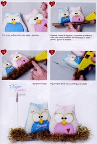 текстильные совушки - делаем сами