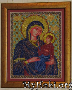 вышивка бисером - икона Св. Анна Новая Слобода
