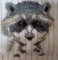 вышивка енота на футболке вышивка енота на футболке