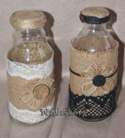 декорируем бутылки