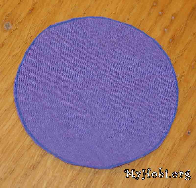 круг из ткани нужного диаметра