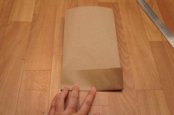 Пакет из крафт-бумаги без выкройки