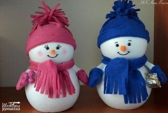 декоративнй снеговик своими руками