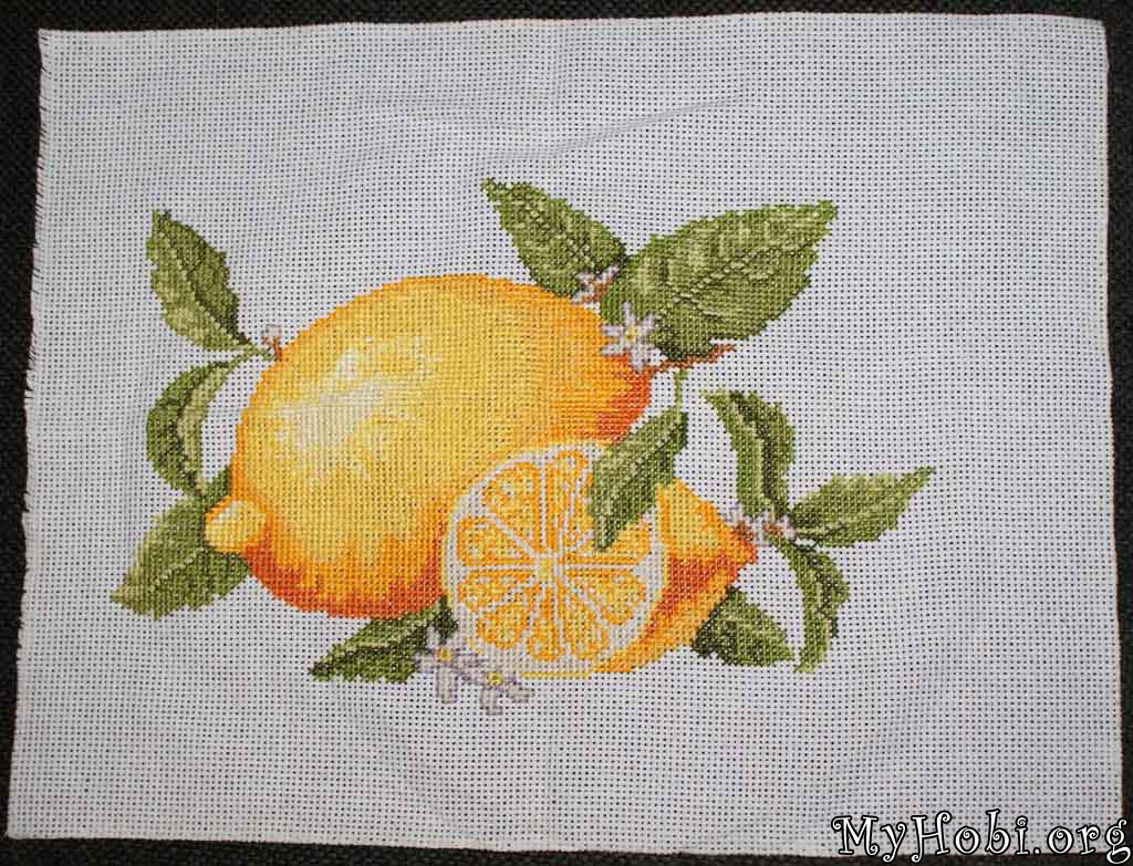 вышивка крестом серия фрукты - Лимон от DMC