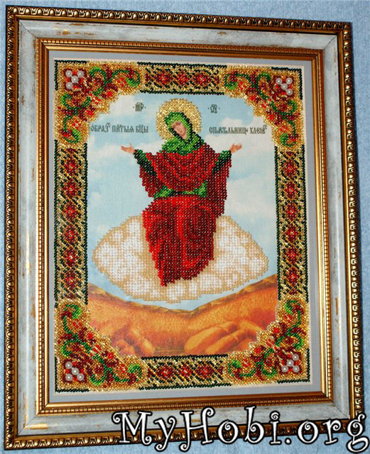 вышивка бисером - икона Богородица спорительница хлебов Чаривна мыть