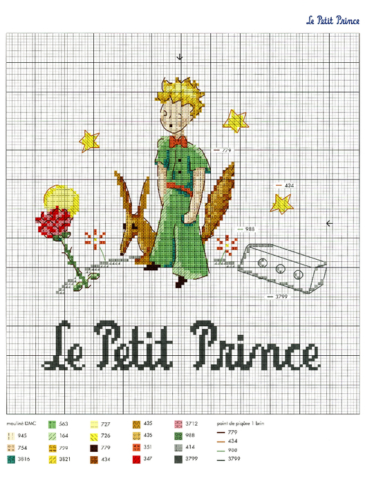 схемы для вышивки пересонажей Маленького принца