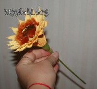 подсолнух из конфет  готов