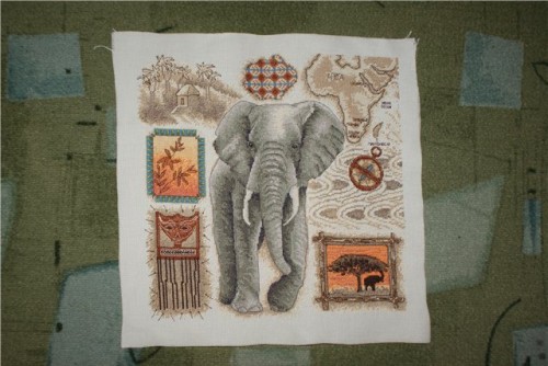 вышивка крестом Анкор - слон из Африканской серии