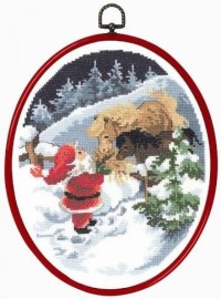 новогодние схемы вышивки крестом