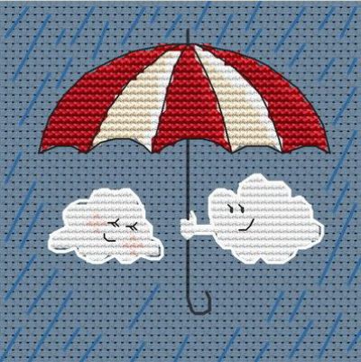 Вышивка крестом Облачка