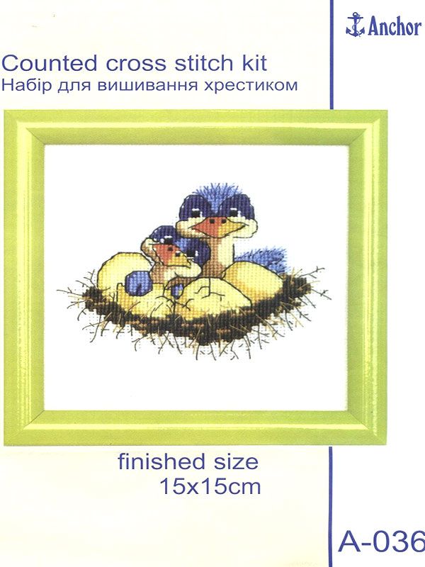 схема вышивки крестом в гнезде