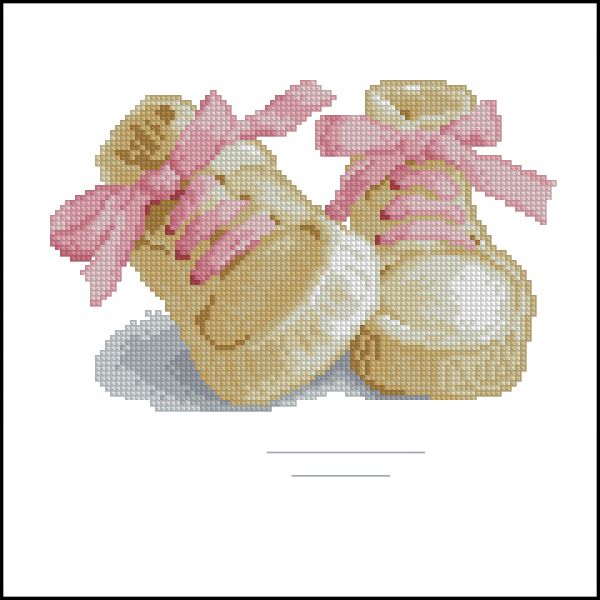 схема вышивки крестом детские метрики для девочки