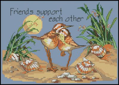 Вышивка крестом Дружеская помощь