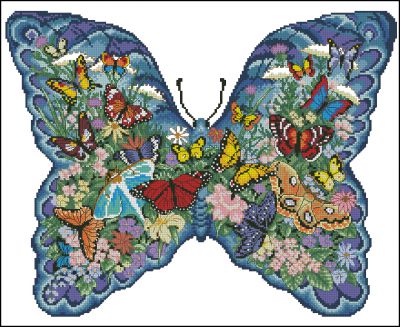 Вышивка крестом Мир бабочек