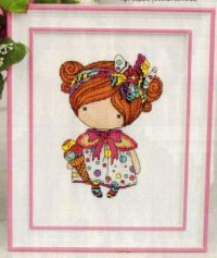 Вышивка крестом Девочка - лето