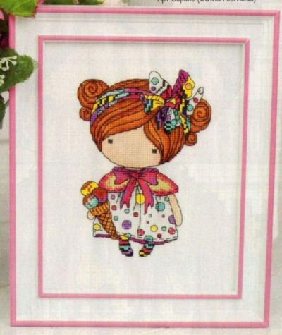 Вышивка крестом Девочка - лето