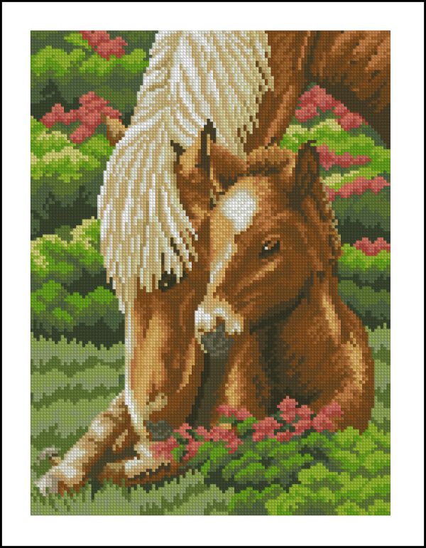 схема вышивки крестом лошади - С мамой