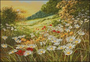 Вышивка крестом Вечернее солнце