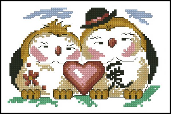 схема вышивки крестом любовь в доме