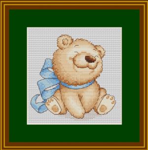 Мишутка с голубым бантиком