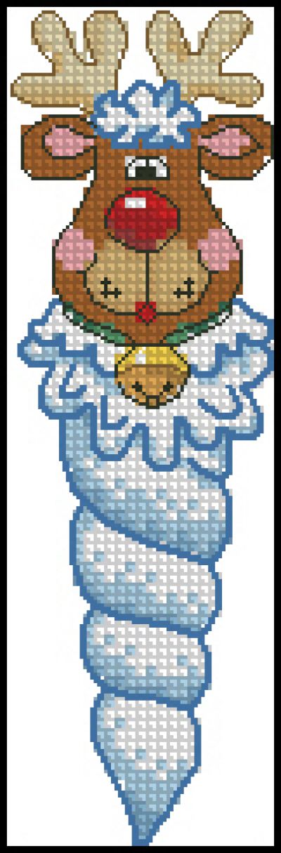 Вышивка крестом Новогодняя сосулька