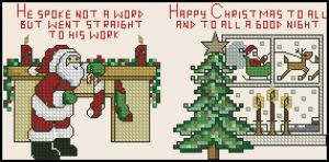 схема вышивки крестом  новогодние мотивы