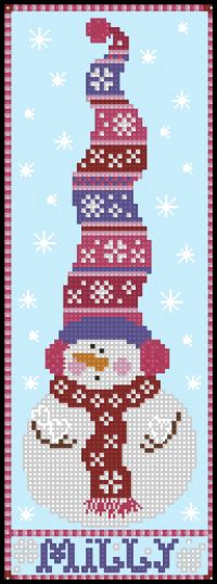 Stitchy Kitty Snowman Trio SKST15 Milly