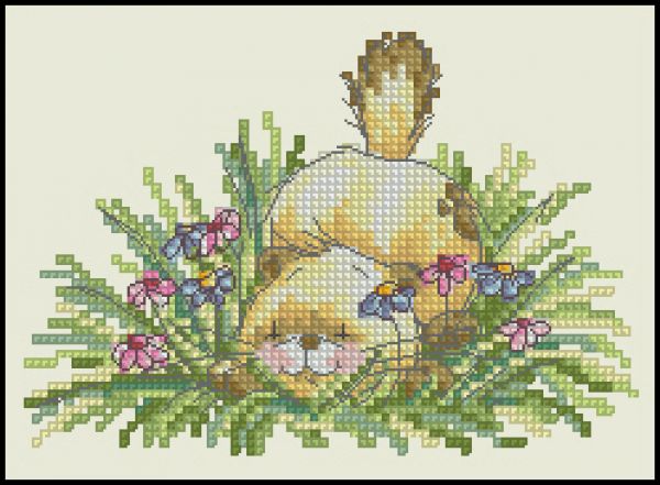 Вышивка крестом В цветах