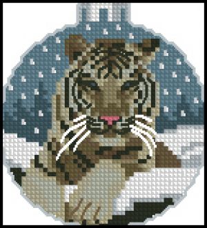 Елочный шар с тигром