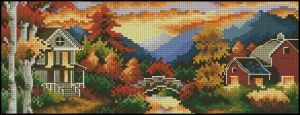 Вышивка крестом Осень - тихий вечер
