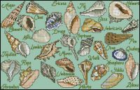 Вышивка крестом Коллаж из ракушек