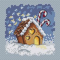 Вышивка крестом Пряничный домик