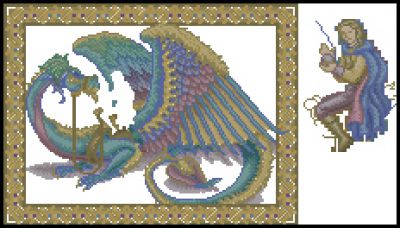 Вышивка крестом Драконий наездник