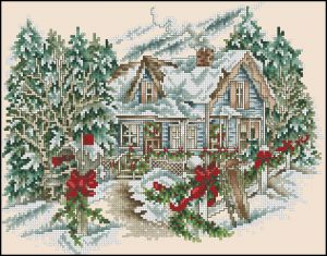 Вышивка крестом Рождественская идилия