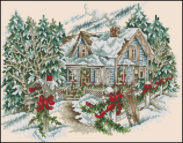 Вышивка крестом Рождественская идилия