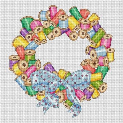 Вышивка крестом Рукодельный нитковый венок