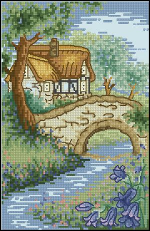 Вышивка крестом У моста