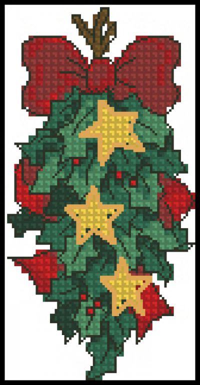 Вышивка крестом Новогодний букет