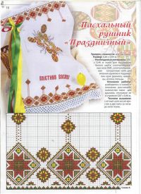 схема вышивки крестом пасхальный рушник праздничный