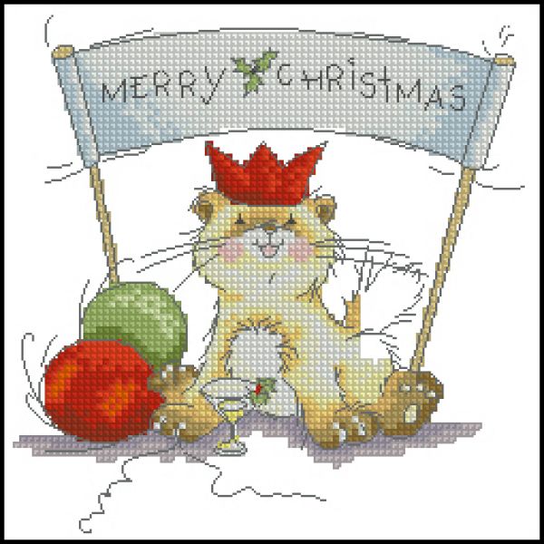 схема для вышивки крестом Рождественская вечеринка