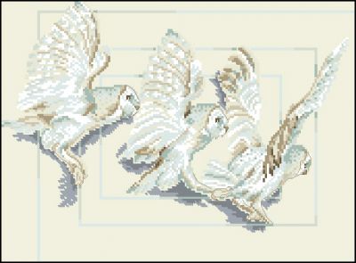 Вышивка крестом Дымчастая сова